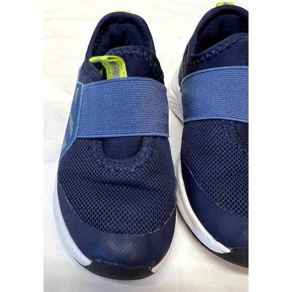 Kids Size 9 Navy Blue Slip-On Athletic Shoes With Elastic Strap - Picture 4 of 7